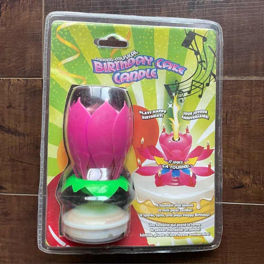 Free - Spinning Musical Birthday Cake Candle - Free with any purchase